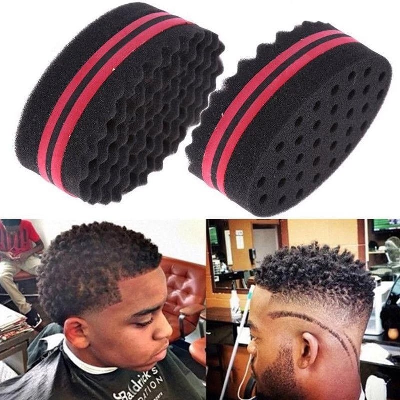 Wave-Shaped Double-Sided Sponge Hair Twist Brush