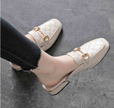 Fashionable Mule Sandals with Chunky Heel (One Pair)