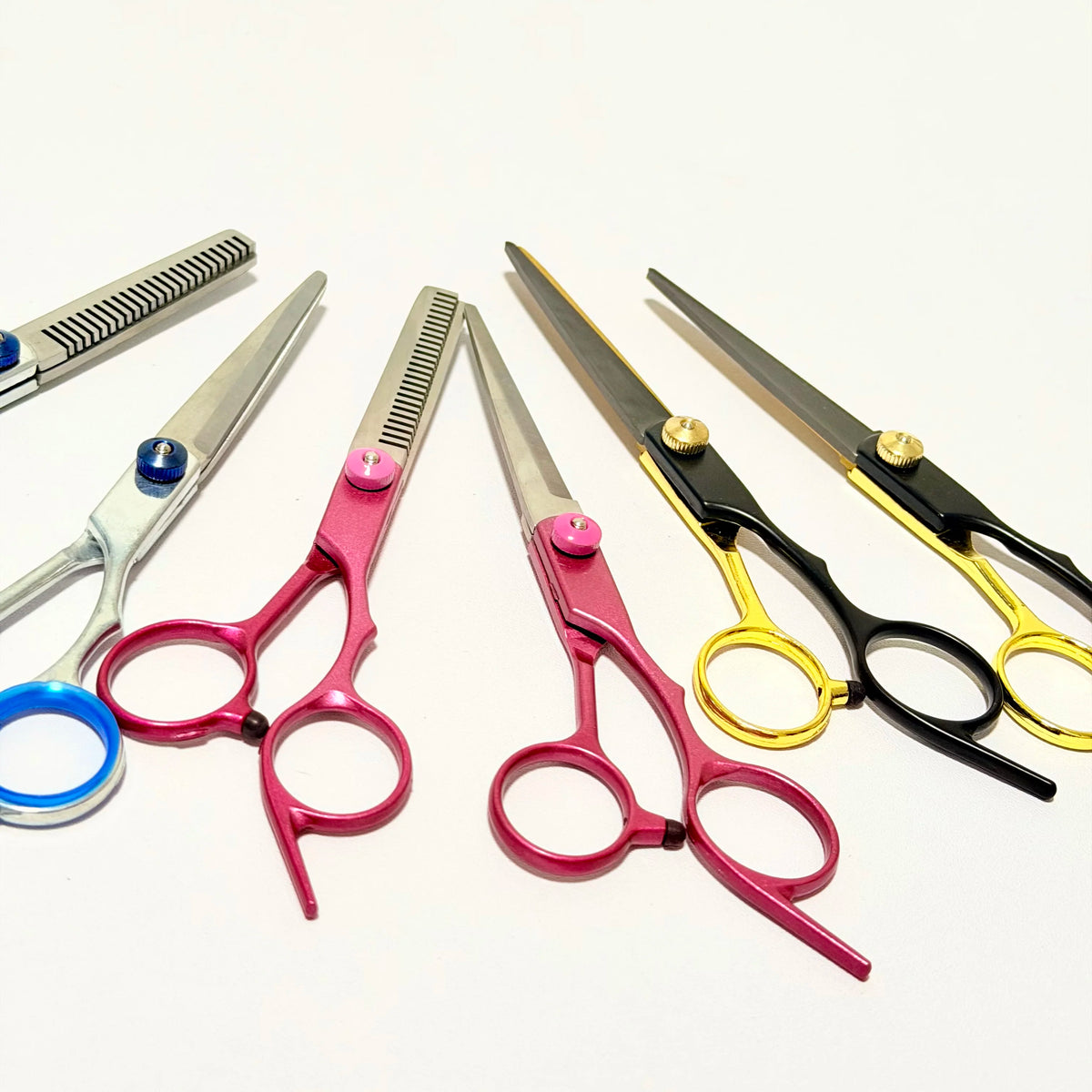 2Pcs Professional Hair Cutting Scissors Set, Barber Shears & Thinning Scissors for Salon & Home Use