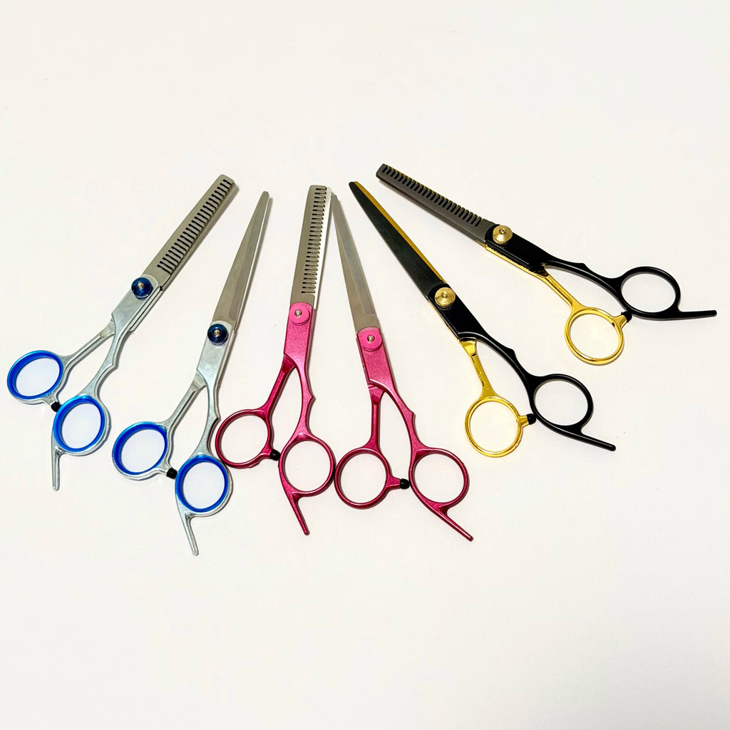 2Pcs Professional Hair Cutting Scissors Set, Barber Shears & Thinning Scissors for Salon & Home Use
