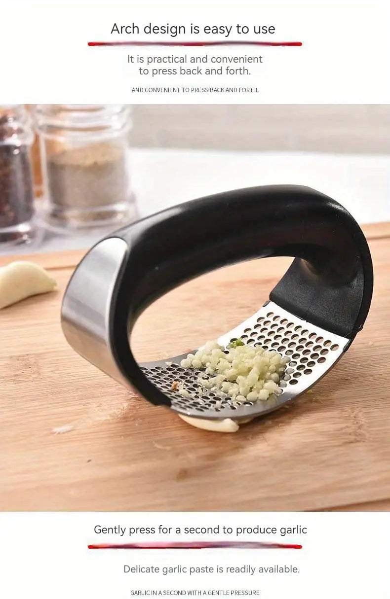 Stainless Steel Garlic Press and Ginger Juice Masher