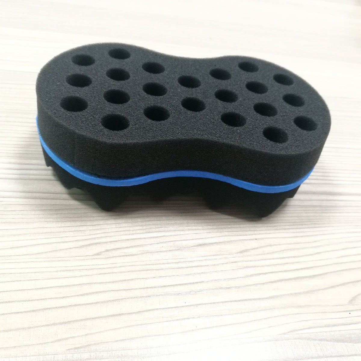 Wave-Shaped Double-Sided Sponge Hair Twist Brush