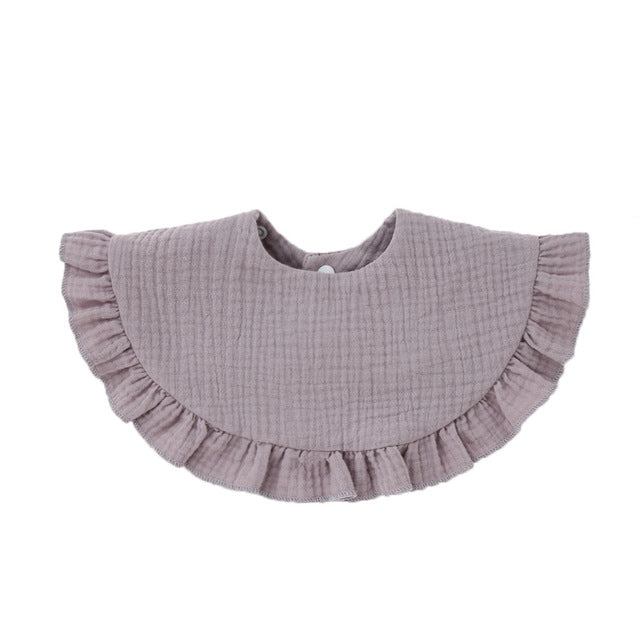 Soft Cotton Ruffle Bib For Infants And Toddlers