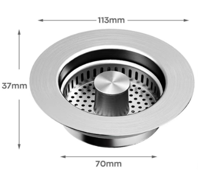 3-In-1 Sink Drain with Leak Plug (One Set)