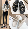 Women's Solid Color Platform Sandals with Studs (One Pair)