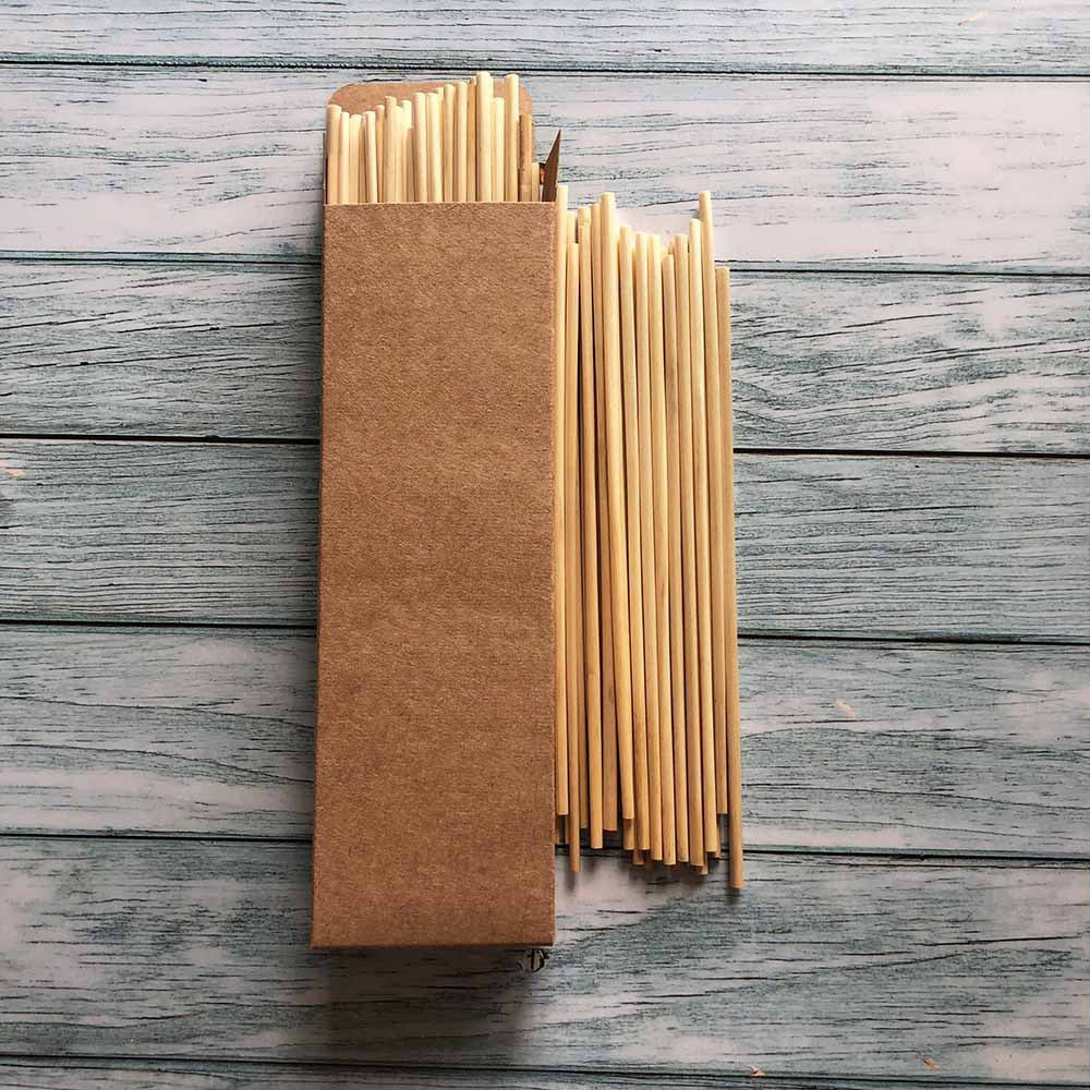 100pcs Eco-Friendly Wheat Straws - Biodegradable