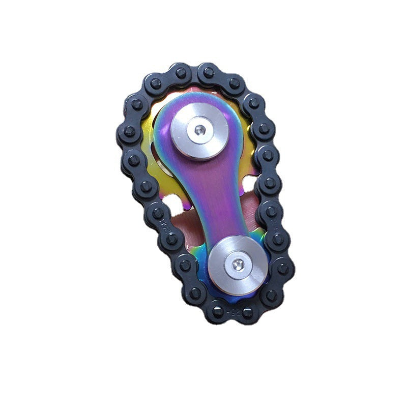 Black Gear Chain Finger Spinner Fidget Toy