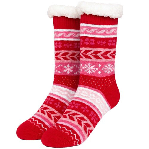 Ladies Thermal Fleece Slipper Socks - AT279-1