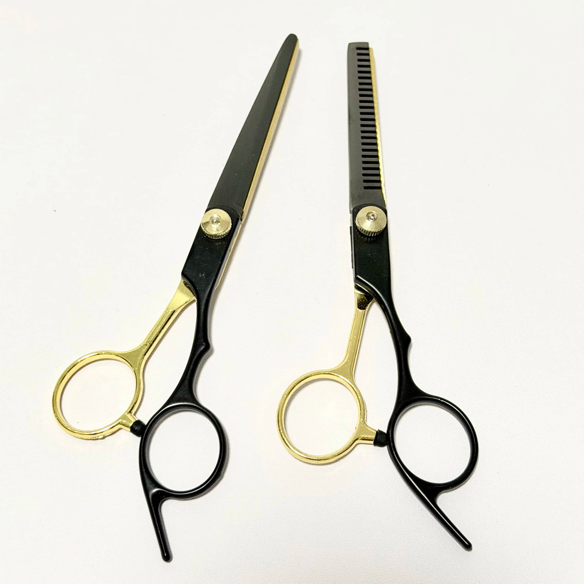 2Pcs Professional Hair Cutting Scissors Set, Barber Shears & Thinning Scissors for Salon & Home Use