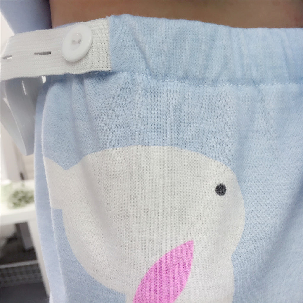 Postpartum Cotton Pajamas Set for Nursing Mothers