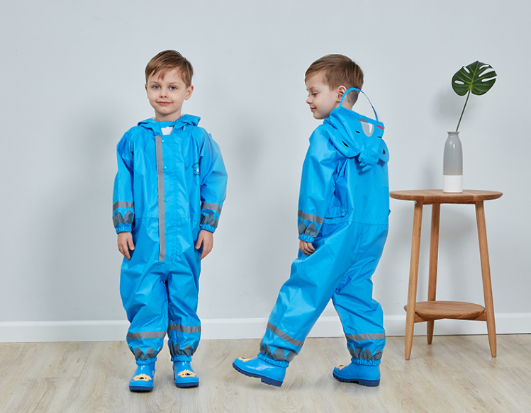 Eco-friendly Children's Raincoat with Pants Combo