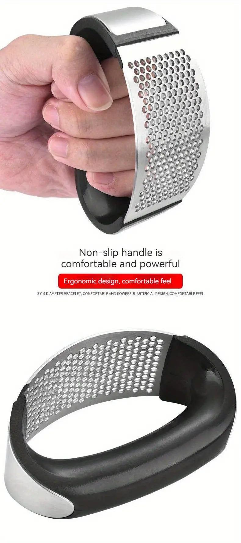 Stainless Steel Garlic Press and Ginger Juice Masher