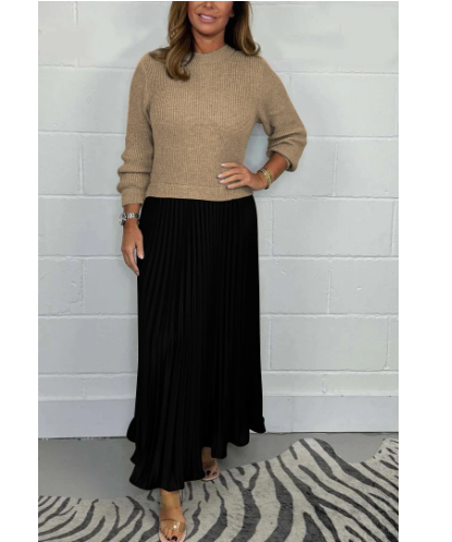 Alice Long Jumper with Pleated Skirt Dress (One Set)