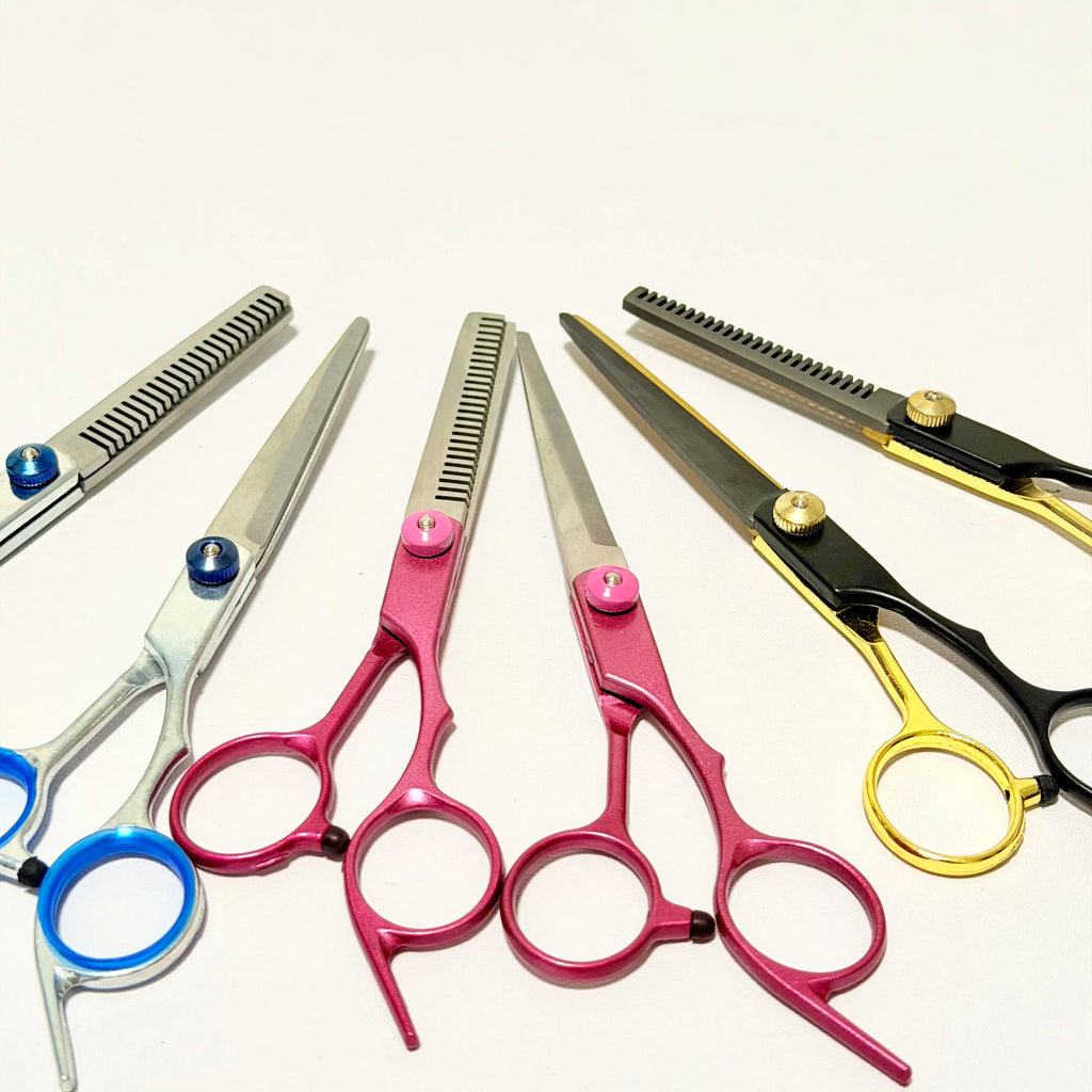 2Pcs Professional Hair Cutting Scissors Set, Barber Shears & Thinning Scissors for Salon & Home Use