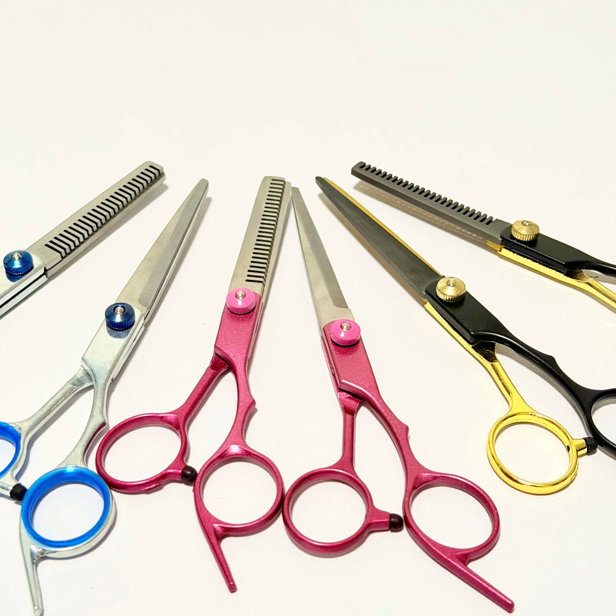 2Pcs Professional Hair Cutting Scissors Set, Barber Shears & Thinning Scissors for Salon & Home Use